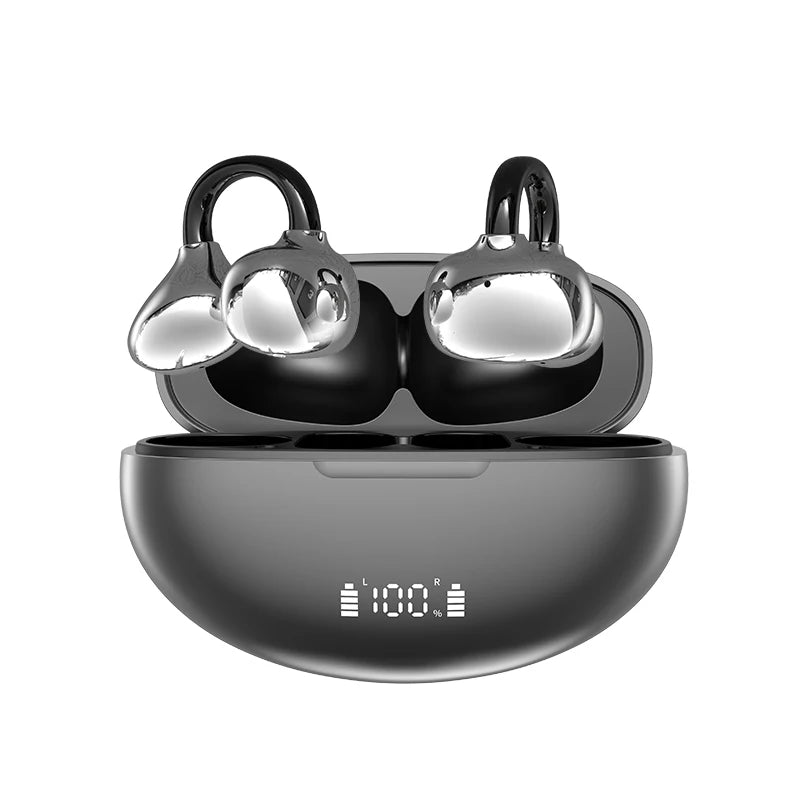 AI Translation Earbuds Pearl Clip Ear Open Bluetooth Earbuds 144 Languages Real-Time Translation for Travel Business Learning