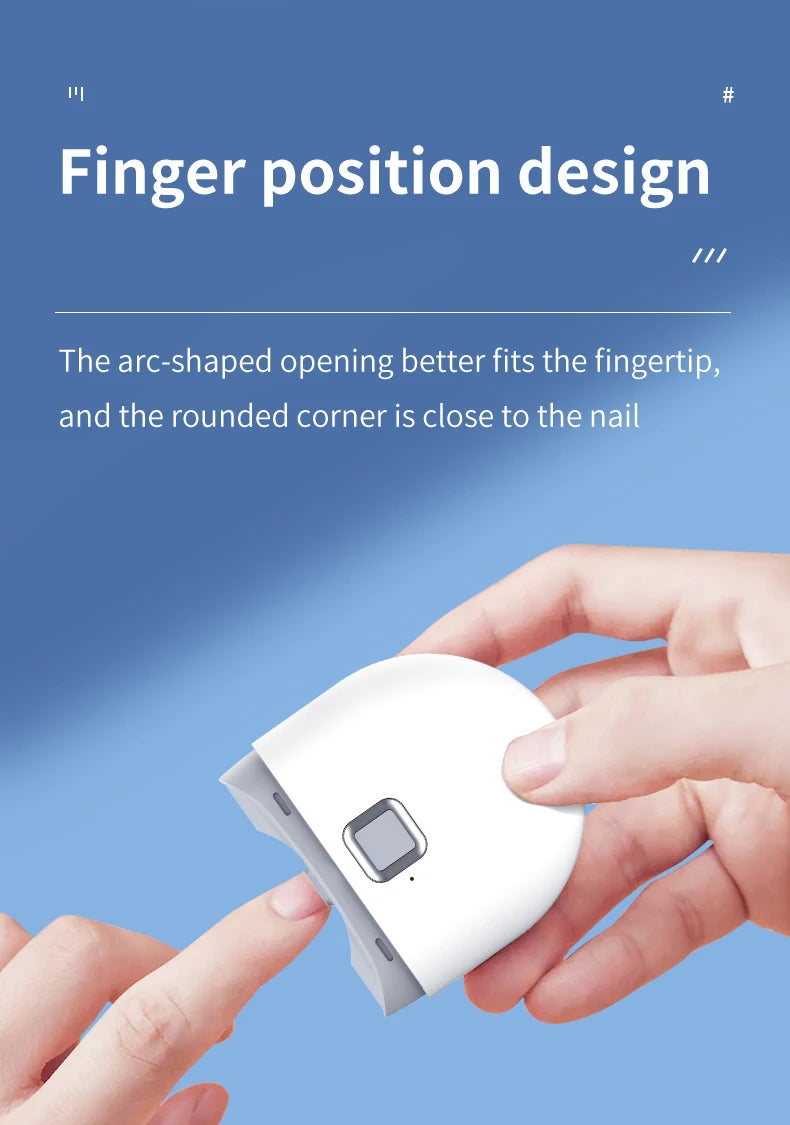 Rechargeable Automatic Electric Nail Trimmer – Grinding + Polishing + LED Light, Manicure Tool for Baby & Adult