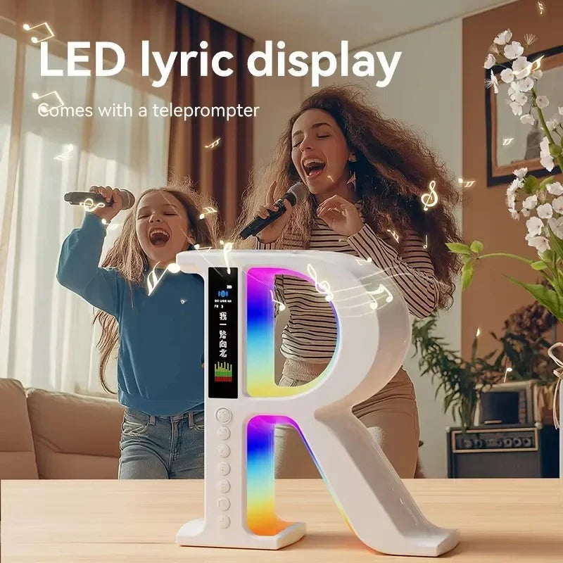 Lenovo Bluetooth Speaker Wireless Charger Multifunctional Color Atmosphere RGB Desk Clock Nightlight LED Digital Clock Plug Card