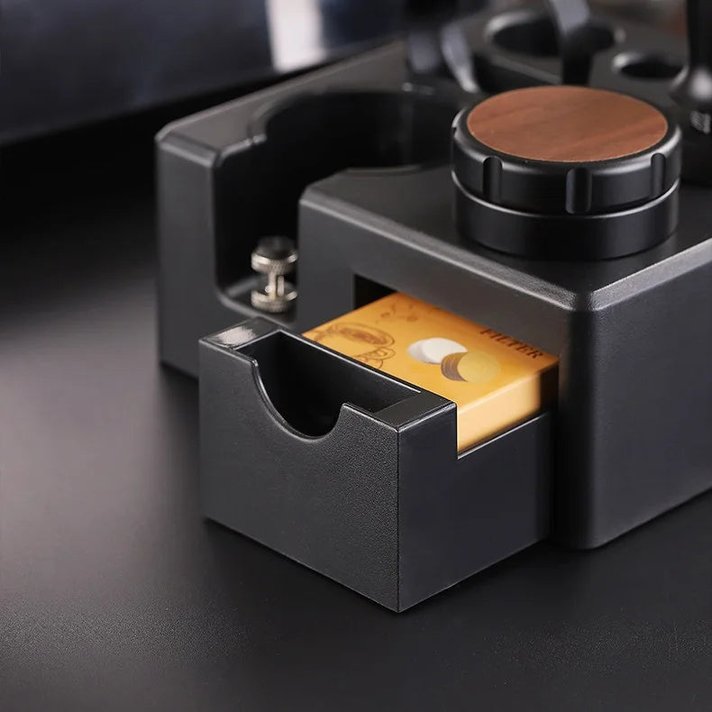 Coffee Tamping Station Distributor Storage Seat 51/53/54/58mm Universal Tamper Station Multi Functional Storage Rack Coffee Tool