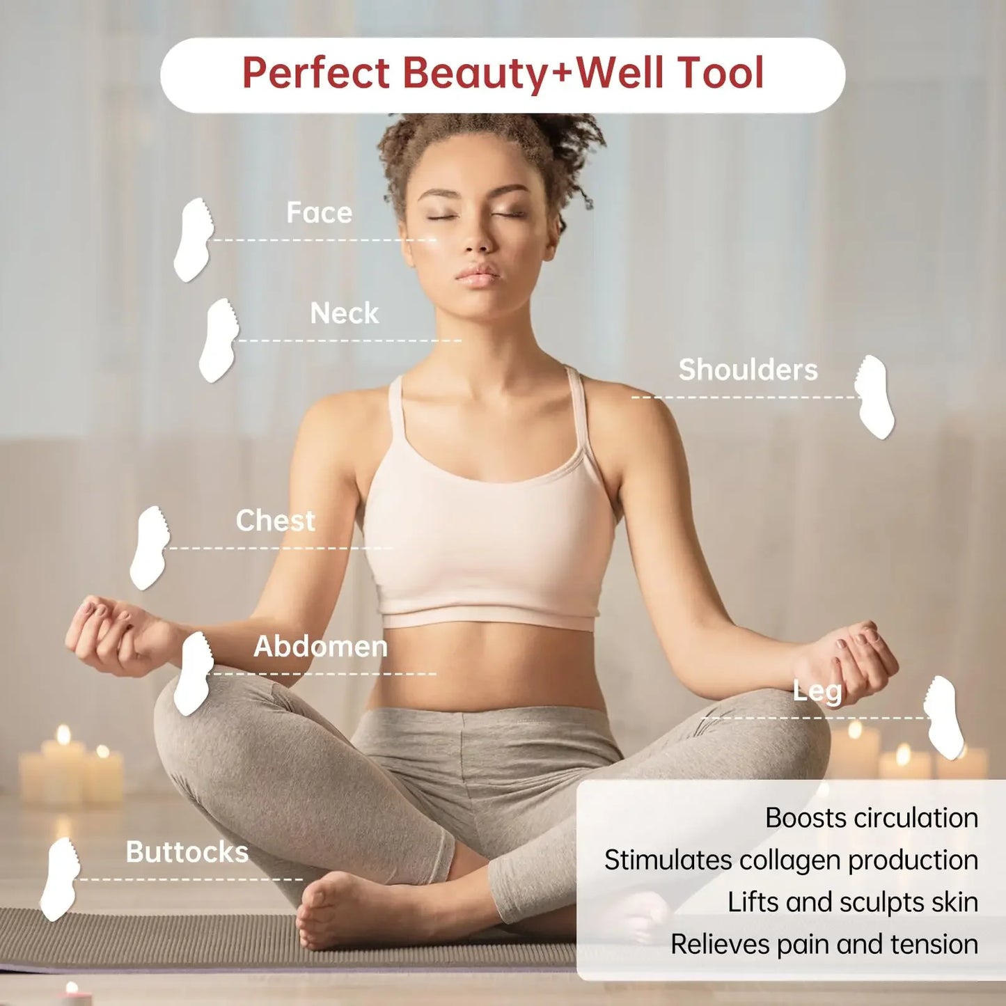 Stainless Steel Gua Sha Facial Tools Metal Detail Gua Sha Massager Face Guasha Face Sculpting Tool Facial Massage Skin Care Tool