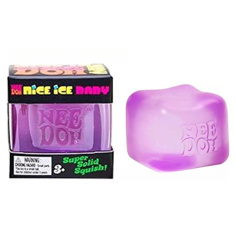 Schylling Needoh Nice Cube Sensory Stress Reliever Fidget Tool for Anxiety &Focus Desk for Adults & Anti-Anxiety Squeeze Kids