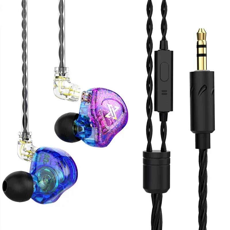QKZ CK5 FiLe Wired Earphone with Microphone HiFi Music Earphone Professional Gaming And Sports Noise Cancelling Headphones