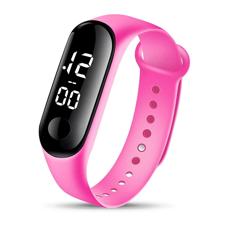 8pcs Children Watches for Girls Rubber Strap Waterproof School Student LED Watch Women Sports Men Digital Clock