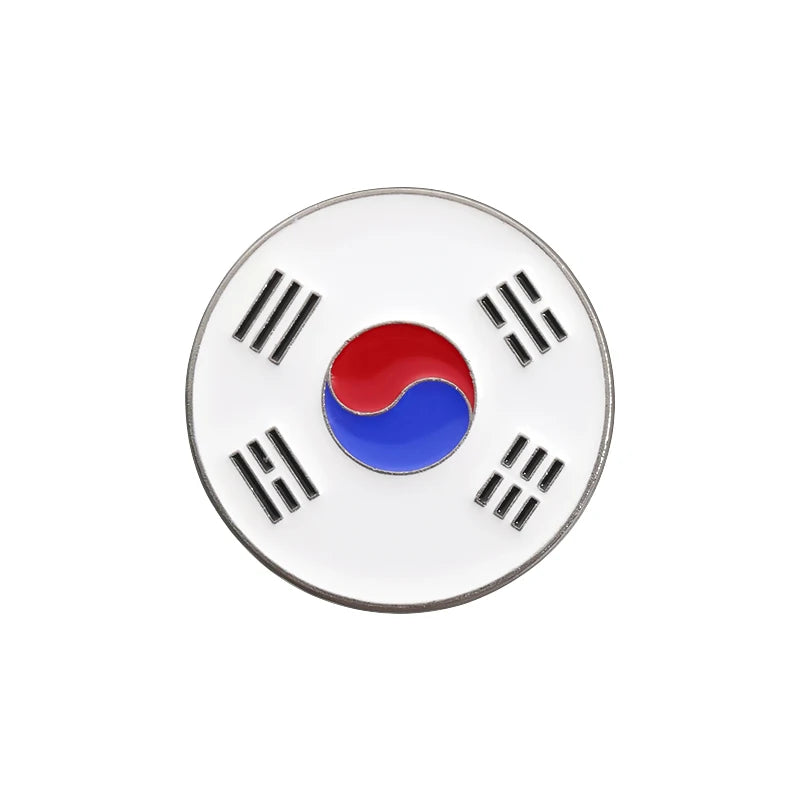 Magnetic Golf Ball Marker Hat Clips Funny Cartoon Print Accessories for Golf Cap Metal Decorative Jewelry Gift for Golf Lover