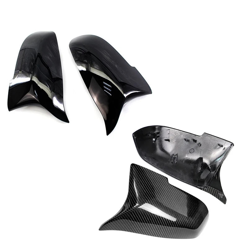 Carbon Fiber Look Black car Rearview Side Mirror cover Caps for BMW 5 6 7 Series F10 F11 F18 F07 F12 F13 F06 F01 F02 LCI