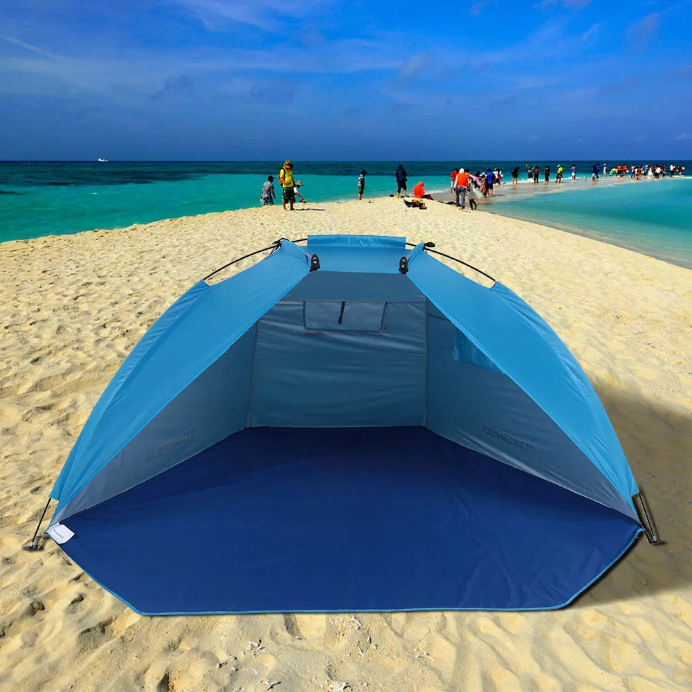TOMSHOO Camping Tent Outdoor Sports Sunshade Tent Oxford Fabric Lightweight Tent for Fishing Picnic Beach Park