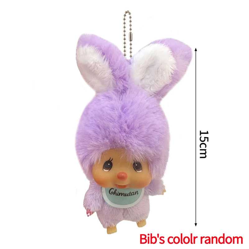 Monchhichi Plush Keychain Kawaii Monchichi Pendant Backpack Charms Cartoon Monchich Keyring Party Favor Gifts 키티 몬치치 モンチッチ