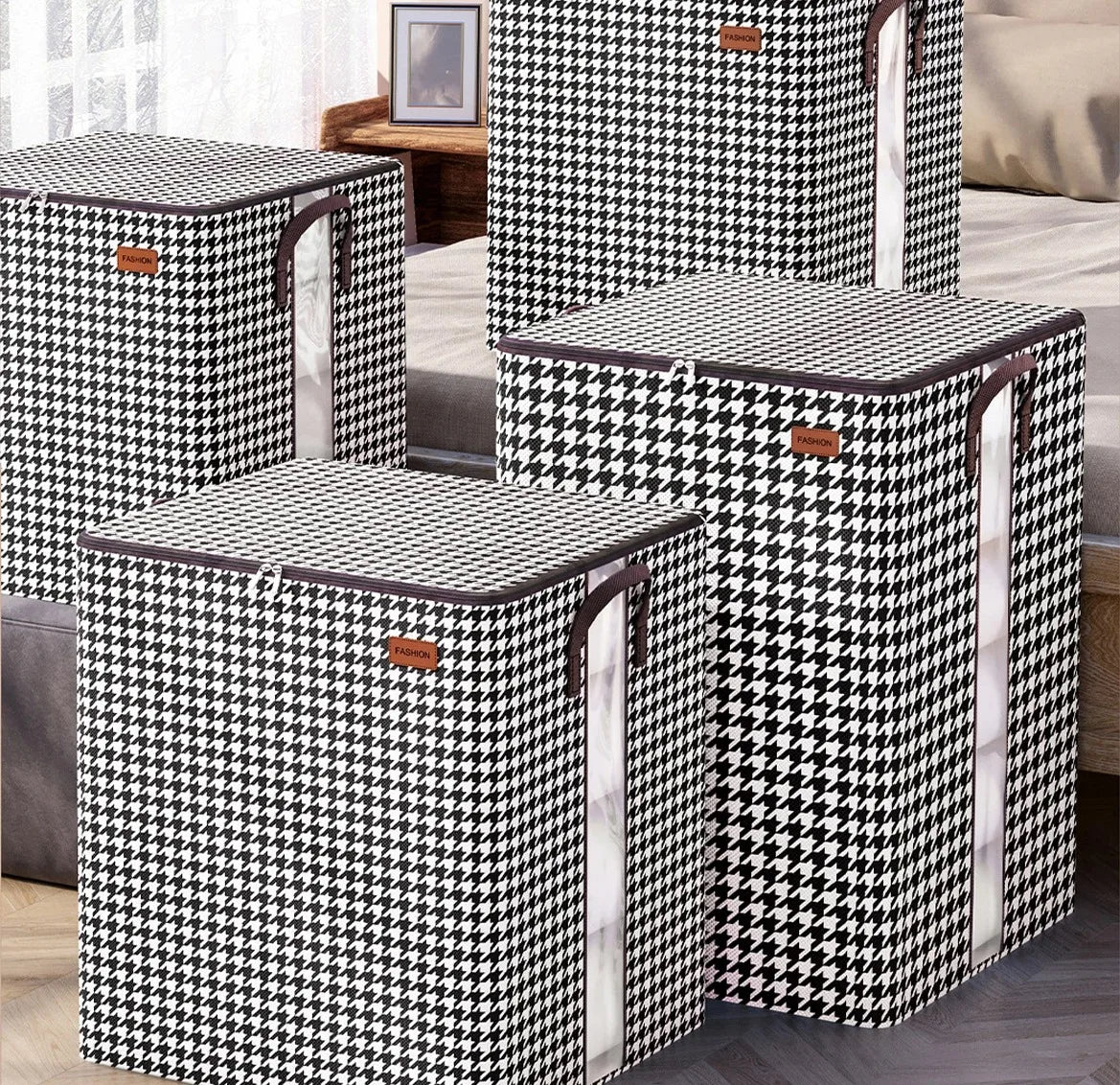 Organizer Clothes Storage Bags Large Capacity Quilt Moving Box Tote Bag Dustproof Clothing Wardrobe Home