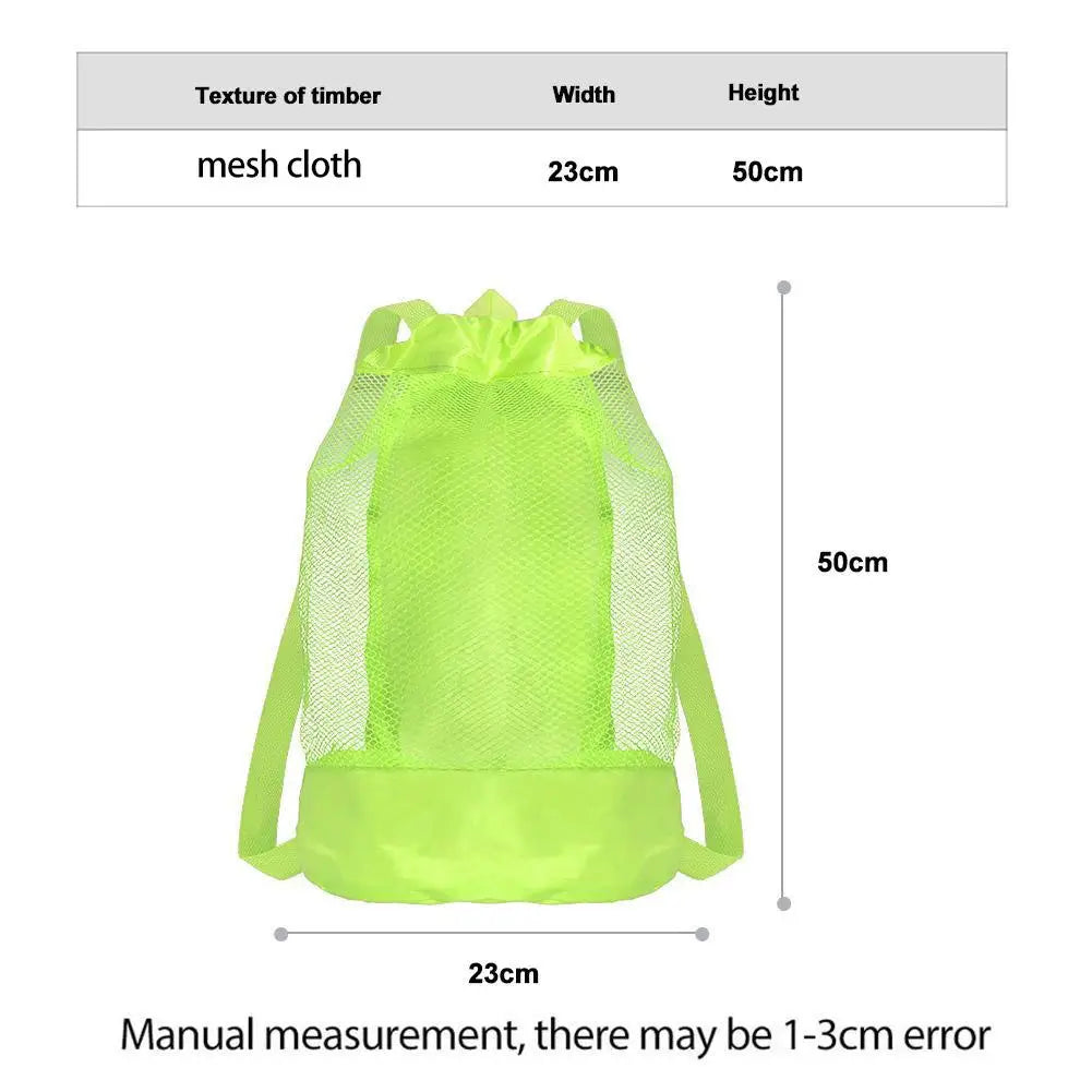 Beach Toy Organizer Backpack Lightweight Travel Bag for Sand Play Gear, Outdoor Adventures ﻿