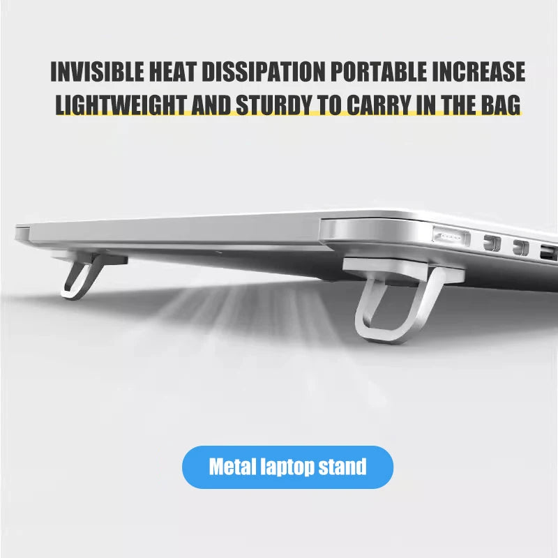 2pcs/Set Laptop Stand for Computer Keyboard Stand Riser Aluminum Mini Portable Laptop Stands for Notebook