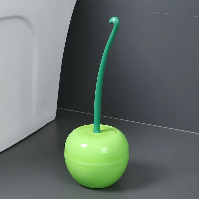 Red Toilet brush toilet holder bathroom accessories Creative Lovely Cherry Shape Lavatory Brush Toilet Brush Holder Set