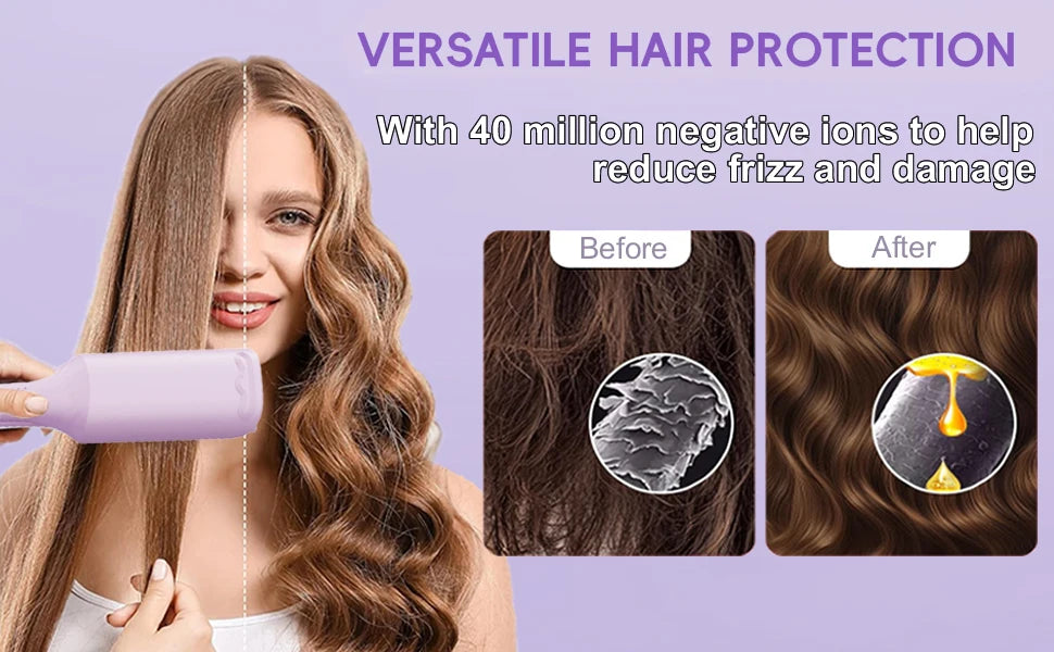 1.25 Inch Deep V-shaped Hair Curling Iron Ghost Waves Wave Perm Tourmaline Hair Curler With Multiple Temperature Her's Gifts