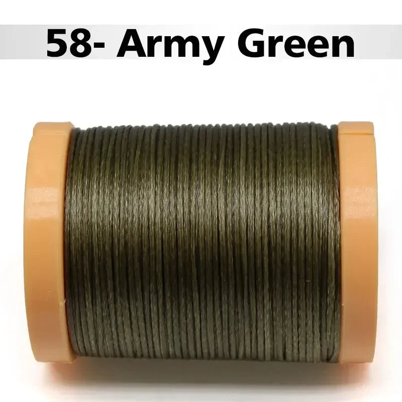 Handmade Flat Wax Thread for Leather Craft, Hand Stitching, DIY Wax Coated Strings, Repair Shoes, Sewing Tools, 0.8mm, 1.0mm