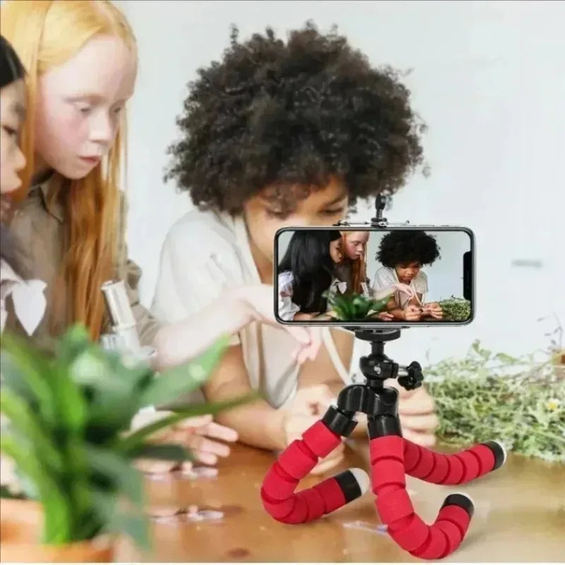 Tripods Tripod For Phone Mobile Camera Holder Clip Smartphone Monopod Tripe Stand Sponge Octopus Mini Tripod Stativ For Phone