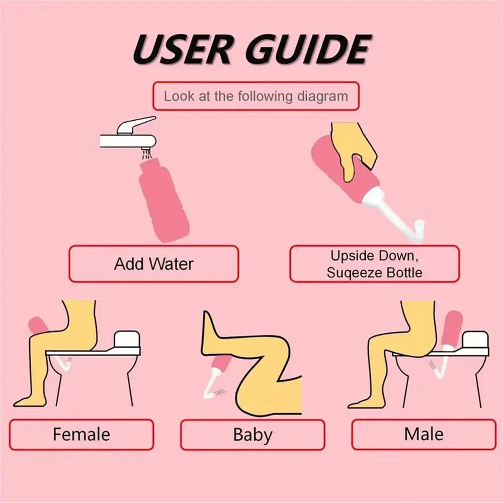 Perineal Irrigation Spray Bottle Handheld Leakproof Travel Bidet Bottles Hygiene Solution for Feminine Care Postpartum Recovery