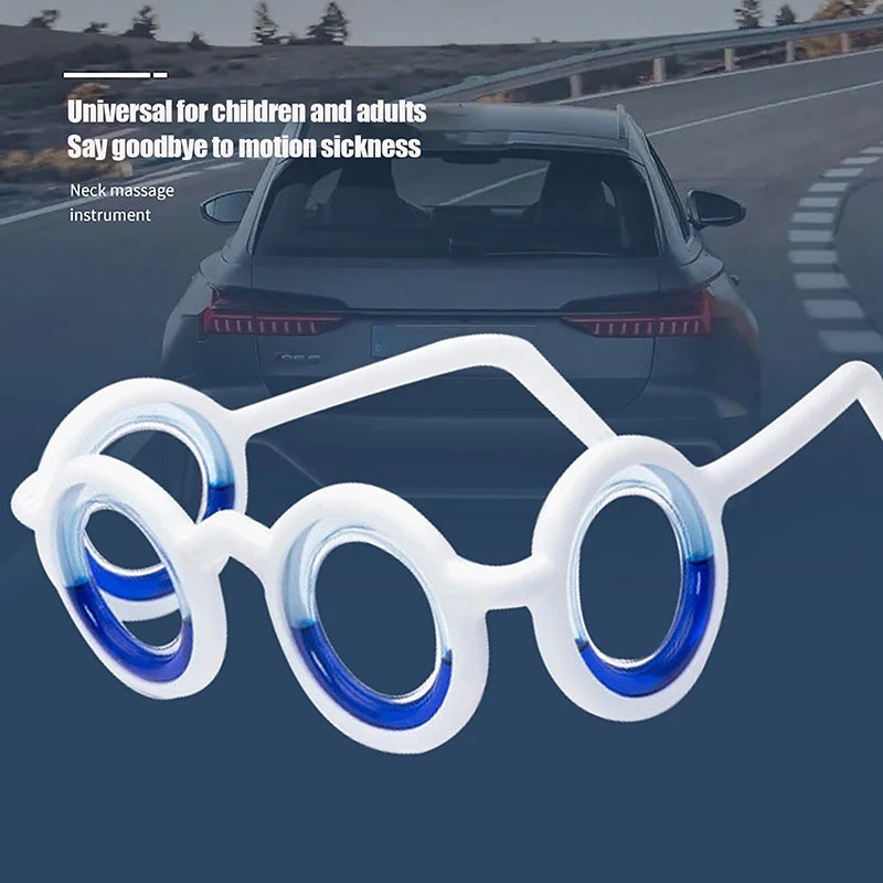 1Pcs Anti-Motion Sickness Liquid Glasses Portable Lensless Driving Sickness Goggles Anti-Sickness Glasses For Children Adult