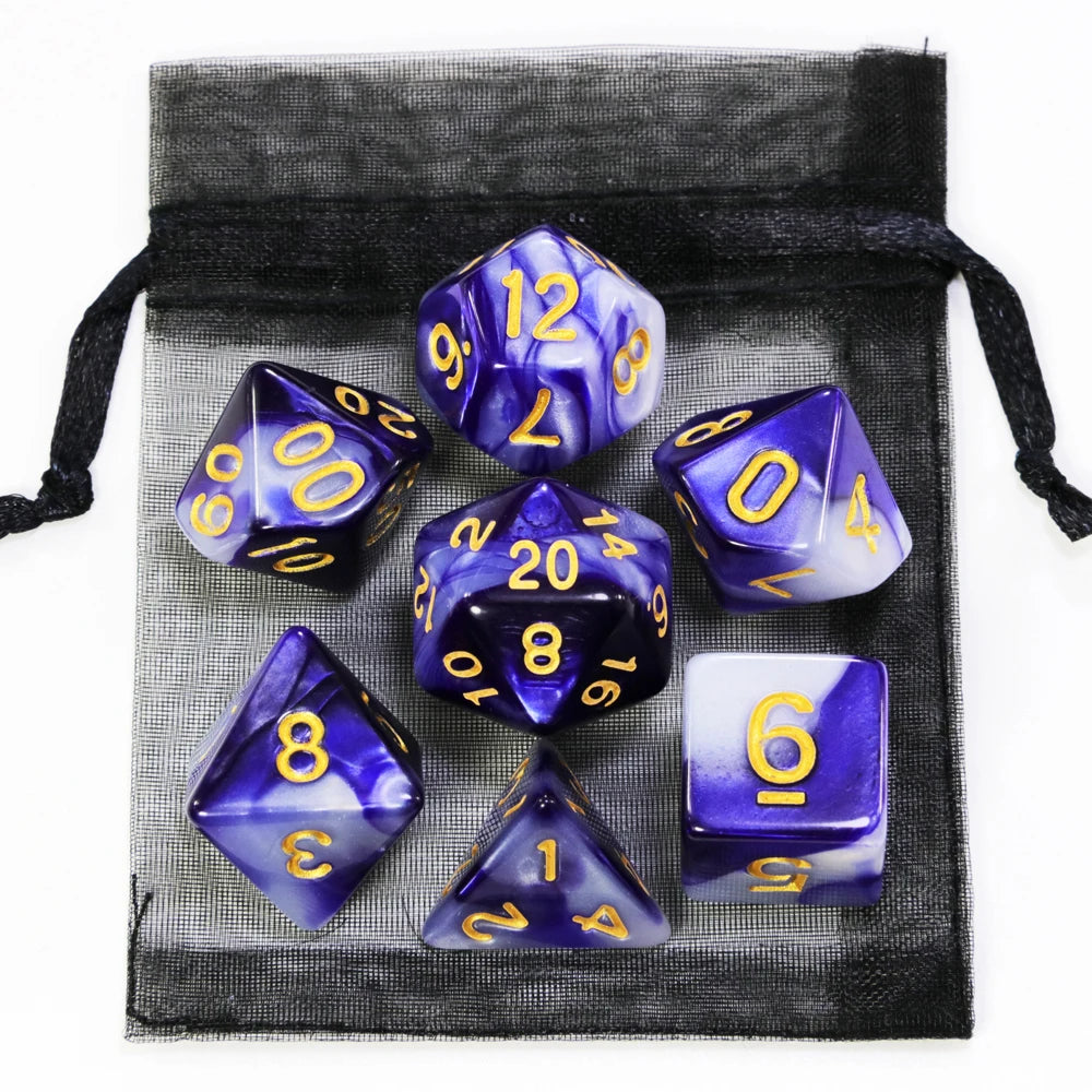 Dice DND Game Dice Role Dice Mixing Colours Dice Set With Bag 9 Different Styles Available For Portable RPG TRPG Games