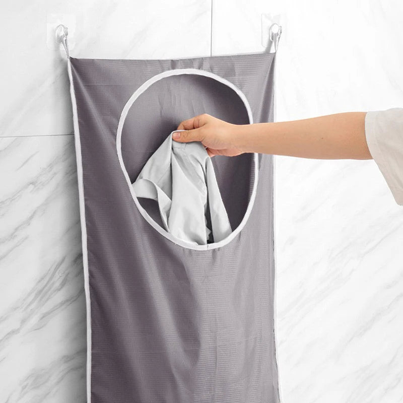 1PC Door Hanging Laundry Basket Wall Mounted Dirty Clothes Storage Box Household Sundries Storage Bag Storage Bag