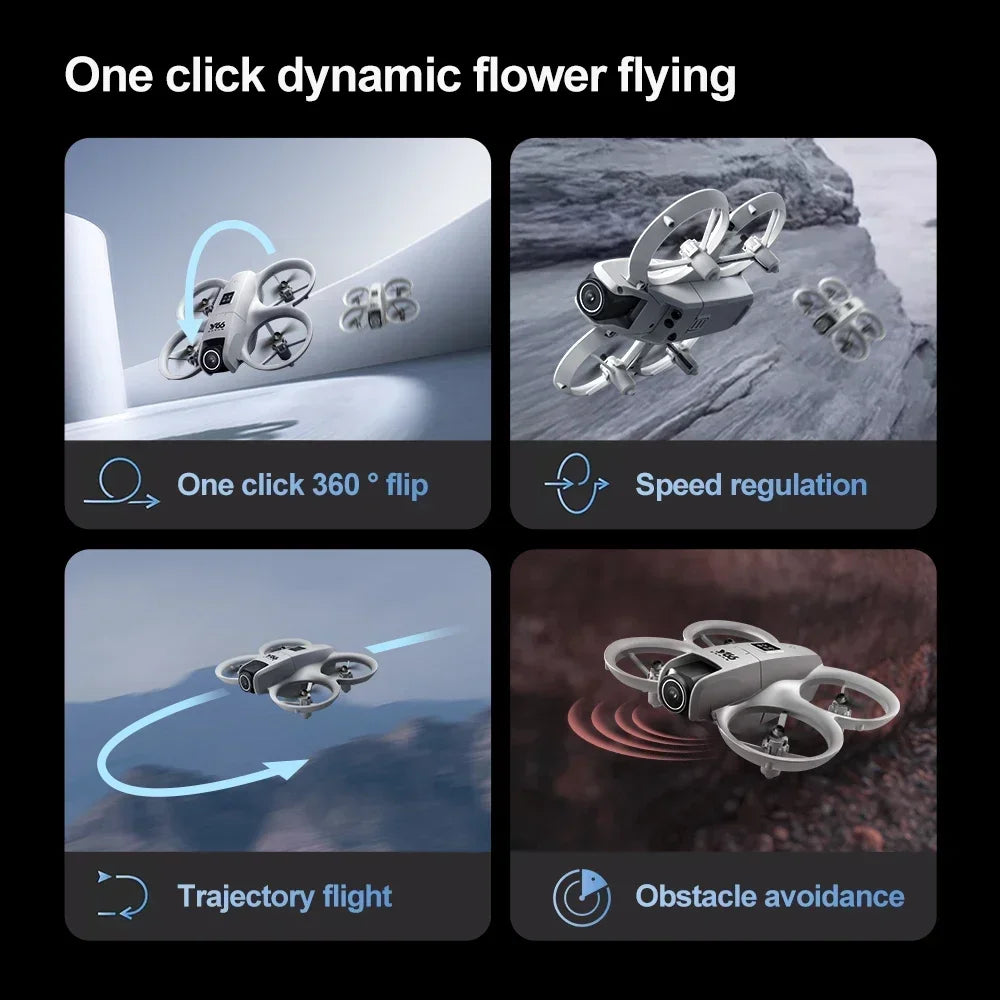 Lenovo V66 Mini Drone | 4K HD Camera, WiFi FPV, Obstacle Avoidance, Pocket-Sized RC Helicopter & Quadcopter