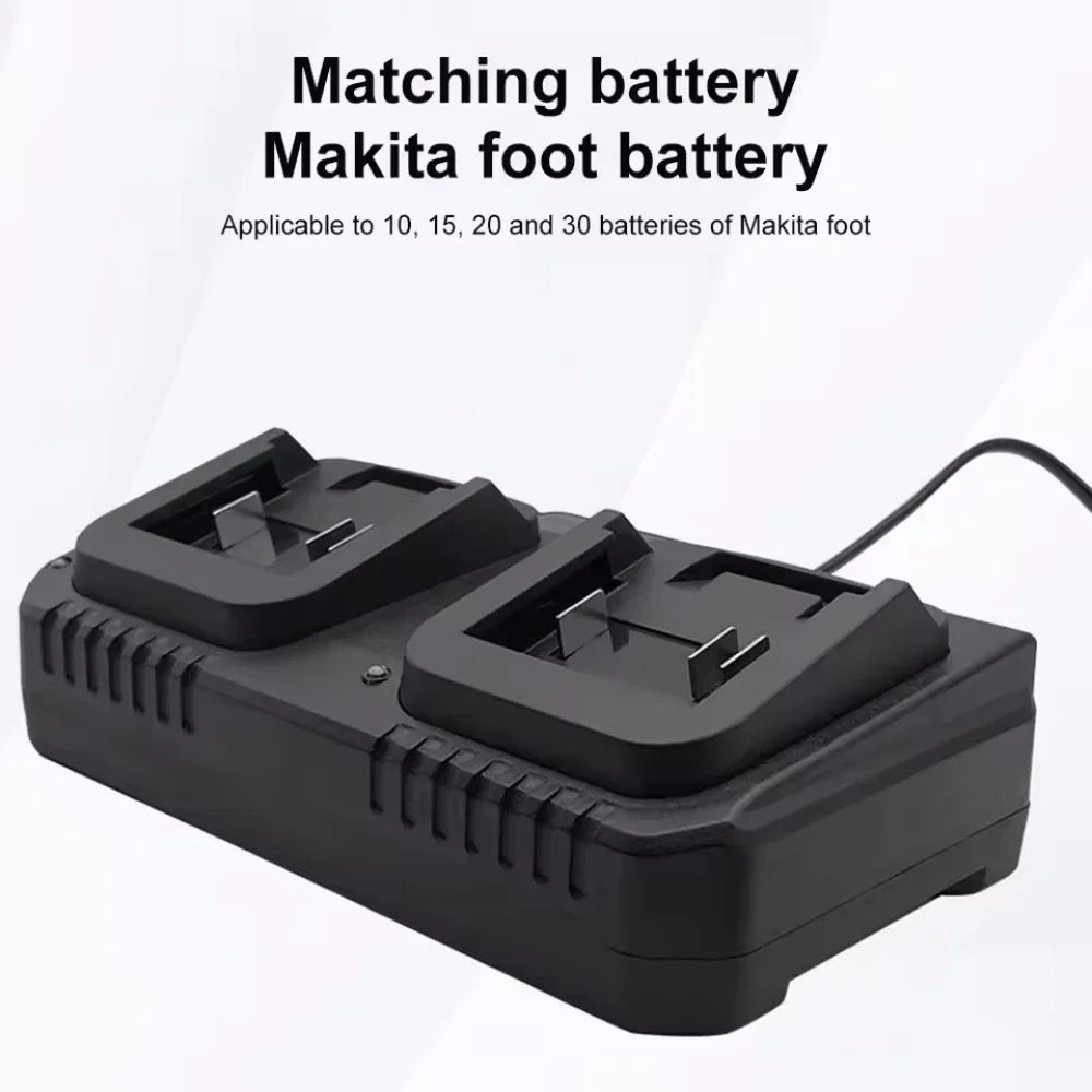 Dual Slot Charger 18V 21V Li-ion Battery Charger for Makita BL1415 BL1815 BL1830 BL1850 Electric Drill Power Tools EU US Plug