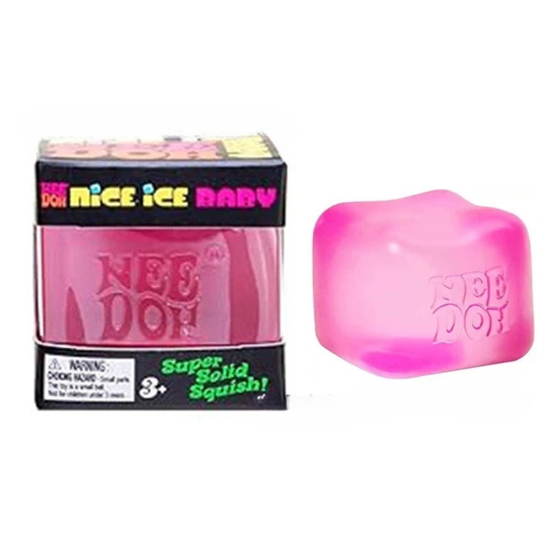 Needoh Nice Cube Sensory Stress Reliever Fidget Tool for Anxiety &Focus Desk Sensory Cube for Adults & Anti-Anxiety Squeeze Kids