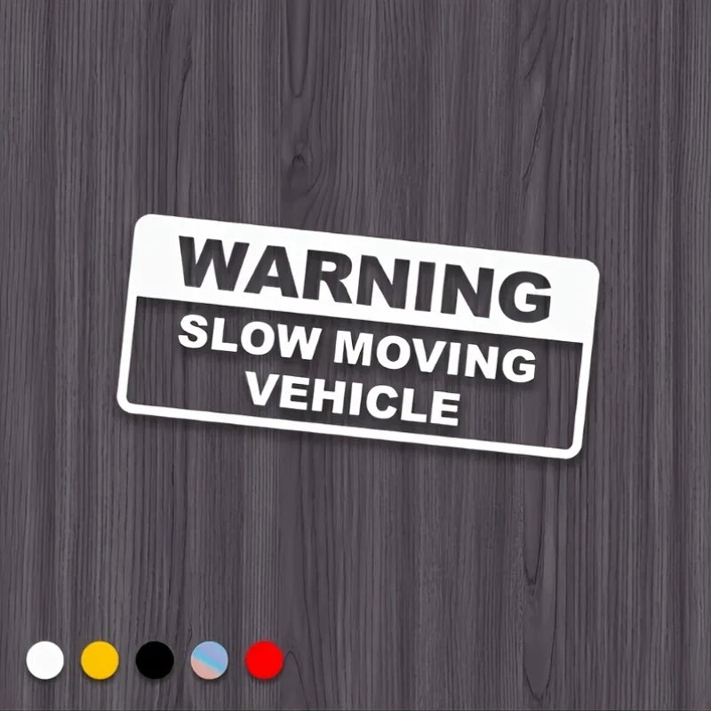 Warning slow driving car sticker PVC cool car sticker exterior decoration accessories warning car decal modeling