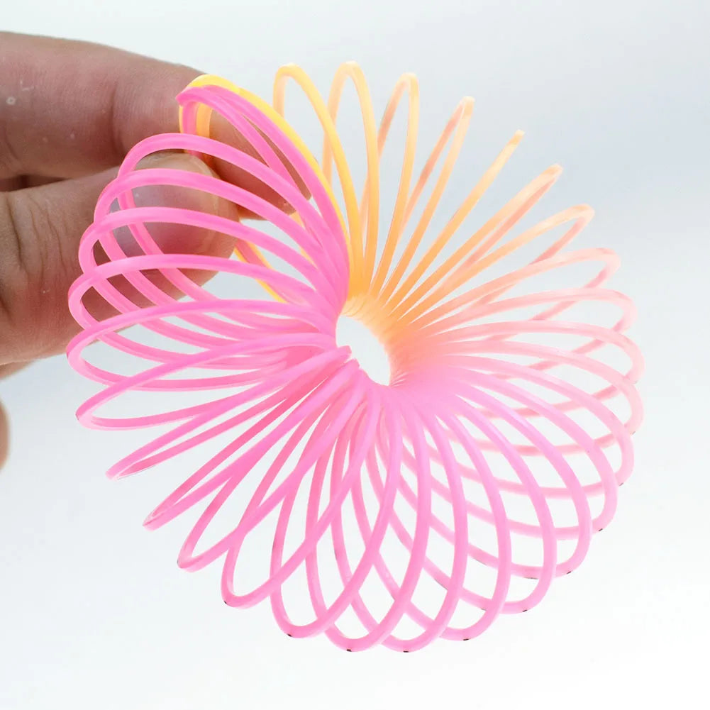 12/24 Rainbow Magic Springs Circle Toys Kids Birthday Party Favors Guests Giveaway Small Gifts Pinata Fillers Flexible Funny Toy