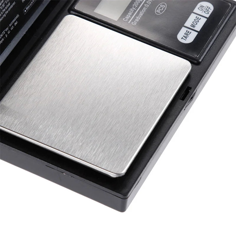 0.01g Jewelry Mini Stainless Steel Electronic Scale Digital Pocket Scale Gold Gram Balance Weight Scale Portable Pocket Scale