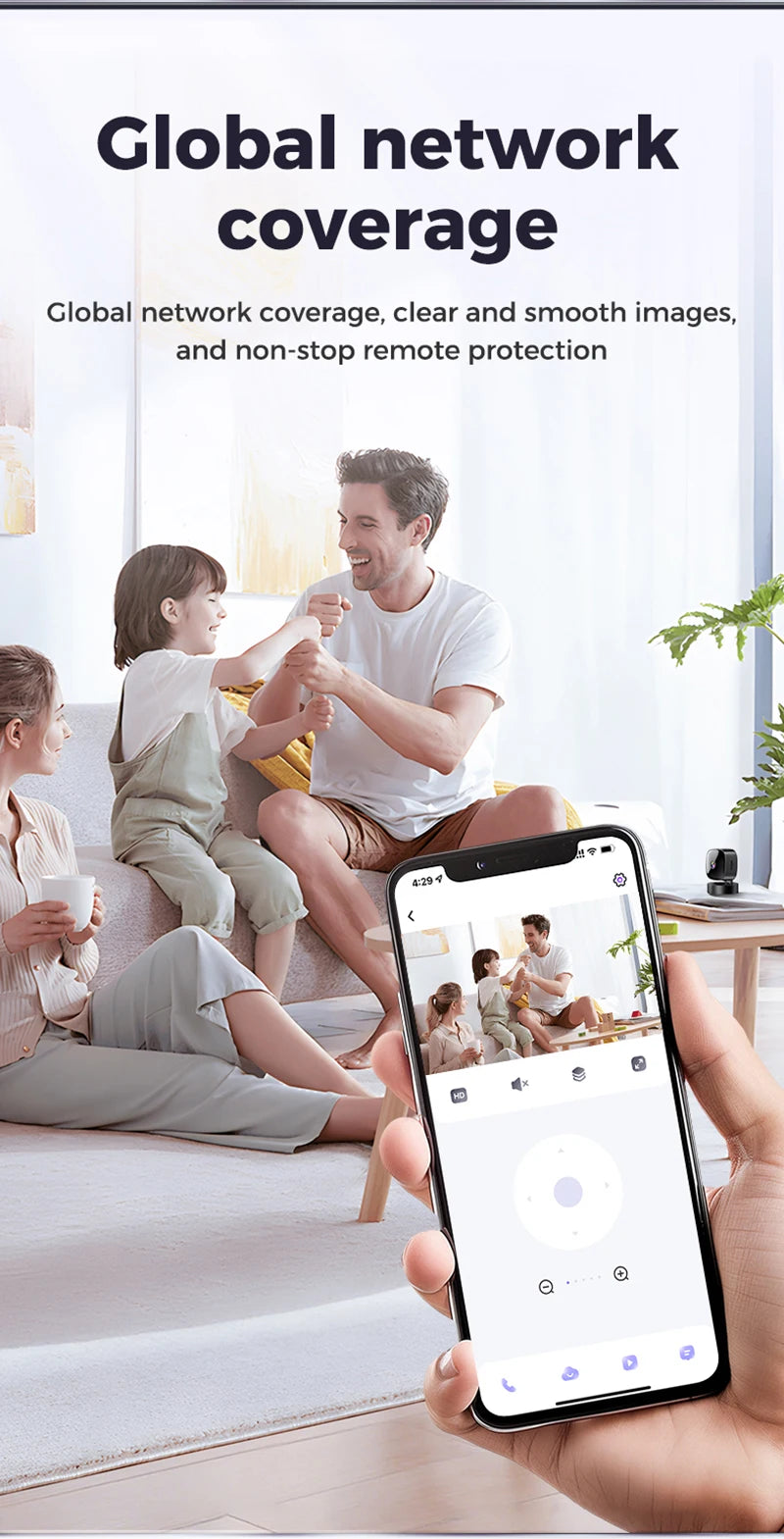 Lenovo 6K HD Wifi Camera Mini Camera Wireless Security Protection Remote Monitor Camcorders Video Surveillance Home Smart Camera