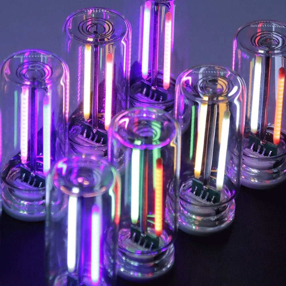 Retro USB Dual Color LED Filament Bulb, Touch Dimmable 5V Edison Night Light, Camping Incandescent Decorative LED Lighting