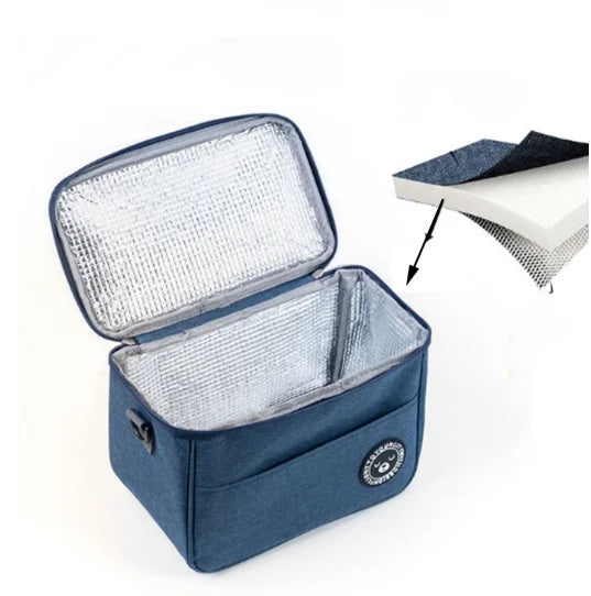 Thermal bag bento bag aluminum foil thickened lunch box thermal bag with rice shoulder strap bento bag one pack