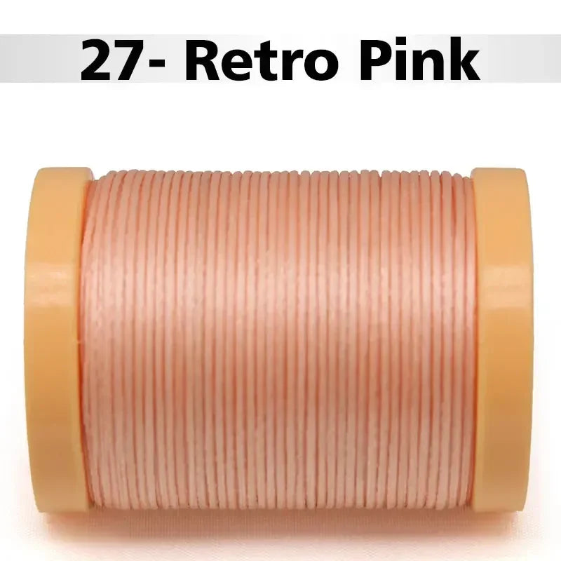 Handmade Flat Wax Thread for Leather Craft, Hand Stitching, DIY Wax Coated Strings, Repair Shoes, Sewing Tools, 0.8mm, 1.0mm