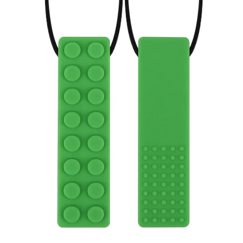 Baby Silicone Teether Kids Chew Necklace Sensory Chewy Pendant Oral Motor Toys Therapy Tools for Autism ADHD chidren's goods