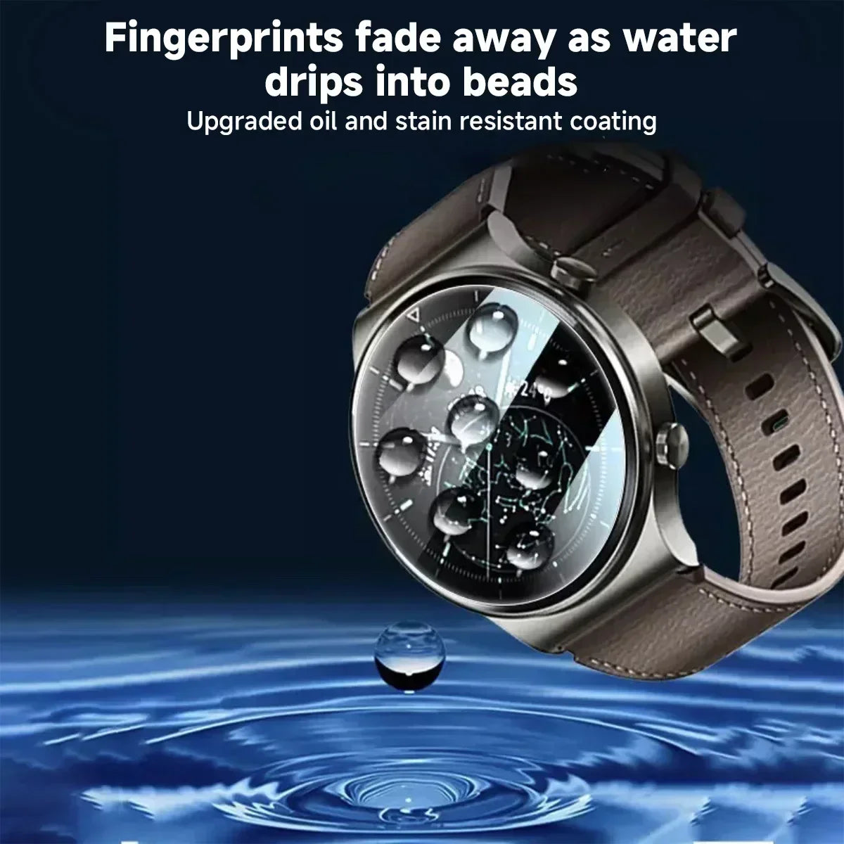 1-5PCS 26-46mm Universal Tempered Glass Smartwatch Screen Protector Protective Film 28mm 30mm 32mm 38mm 40mm 41mm 42mm Diameter