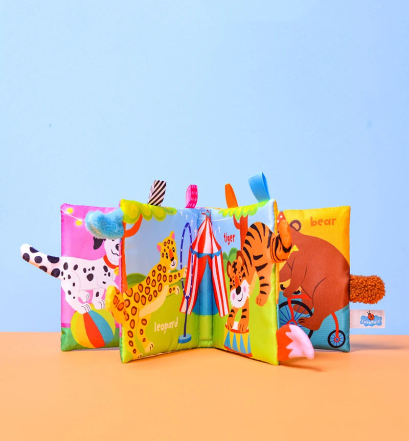 6PCS Cloth Building Blocks Baby Infant Soft Plush Doll Kids Sensory Educational Toys for Children Building Cube Construction Set