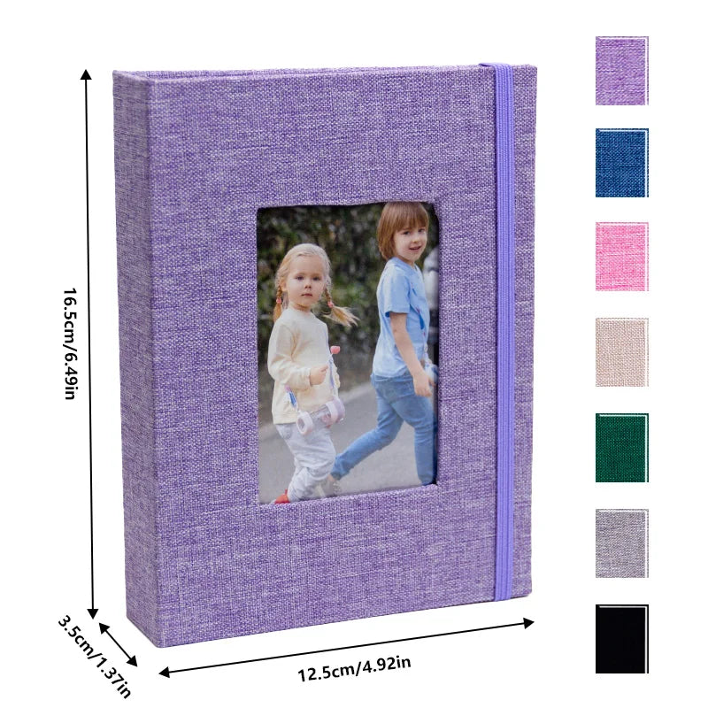 Album Insert Album Standard 6-inch, acid-free album with 52 vintage album with front window, wedding and family photo storage.