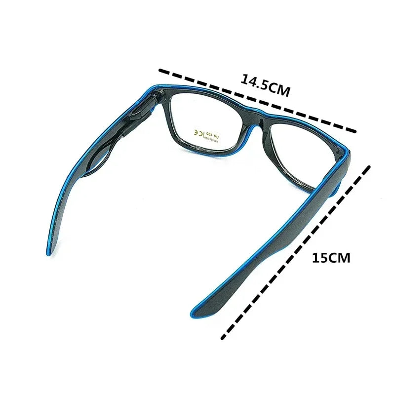 New Cool Flashing Glasses EL Wire LED Glasses Glowing Party Supplies Lighting Gift Bright Light Festival Party Glow Sunglasses