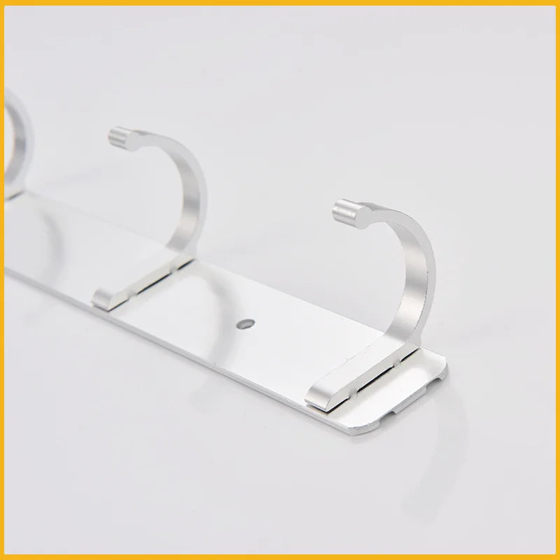 Space Aluminum With Multiple Robe Hooks Hanging Clothes Key Storage Hooks Save Space Towel Rack With Hook Bathroom Accessories