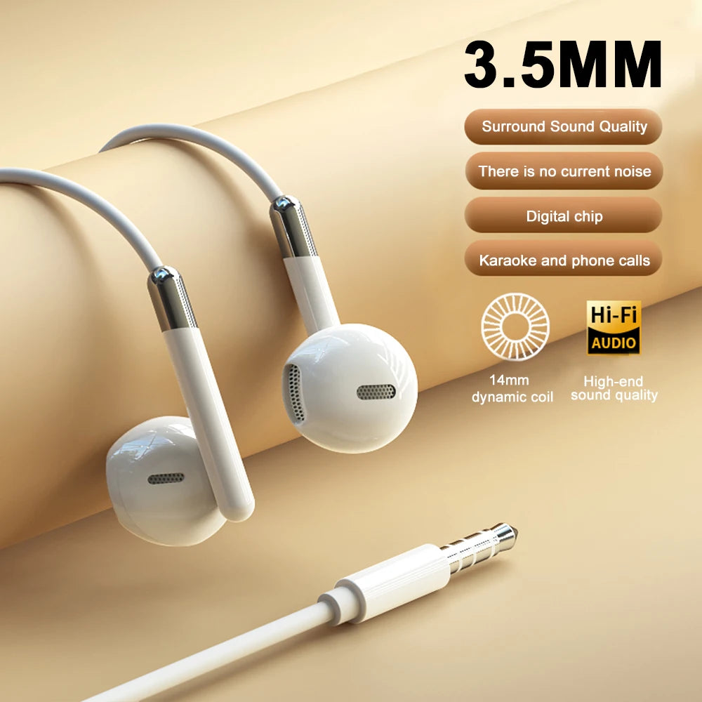 Type-C 3.5mm Jack Wired Headphones With Microphone For Samsung Galaxy S25 S24 S23 S22 S21 Ultra Note 20 10 USB-C Wired Earphones