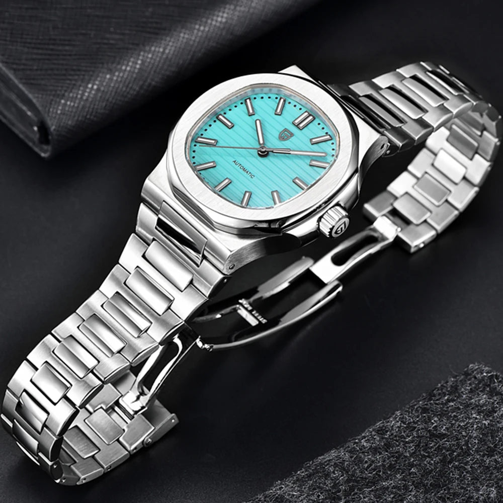 PAGANI DESIGN men's 1728 luxury Retro Mechanical Watch Men's Gift box stainless steel Sapphire glass 100m waterproof Men's Watch