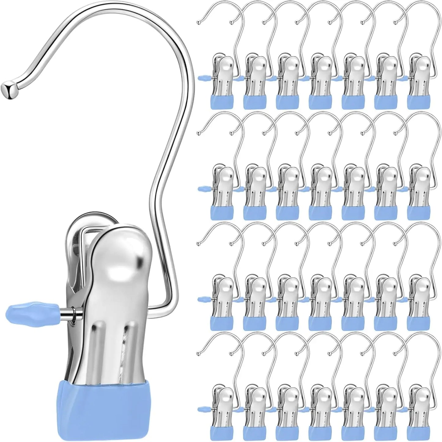 2025 New Stainless Steel Boot Hangers Clips - Heavy Duty Rust-Proof Clothes Pins for Closet, Laundry, Travel - 10 Pack Durable P