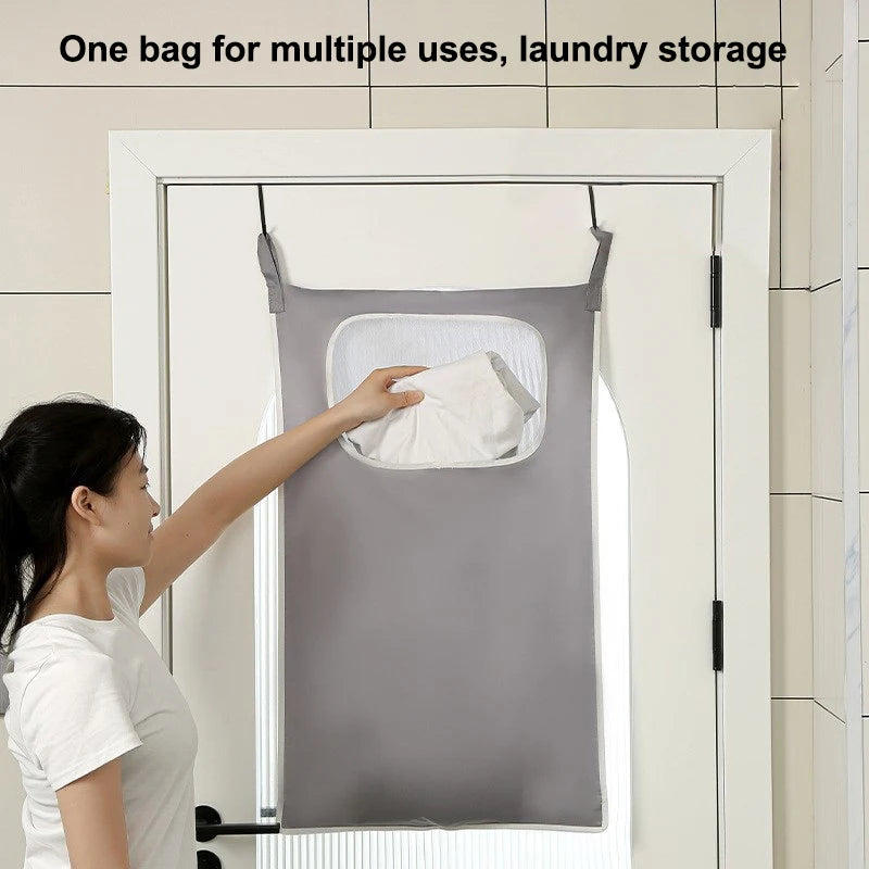 1PC Door Hanging Laundry Basket Wall Mounted Dirty Clothes Storage Box Household Sundries Storage Bag Storage Bag