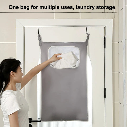 1PC Door Hanging Laundry Basket Wall Mounted Dirty Clothes Storage Box Household Sundries Storage Bag Storage Bag