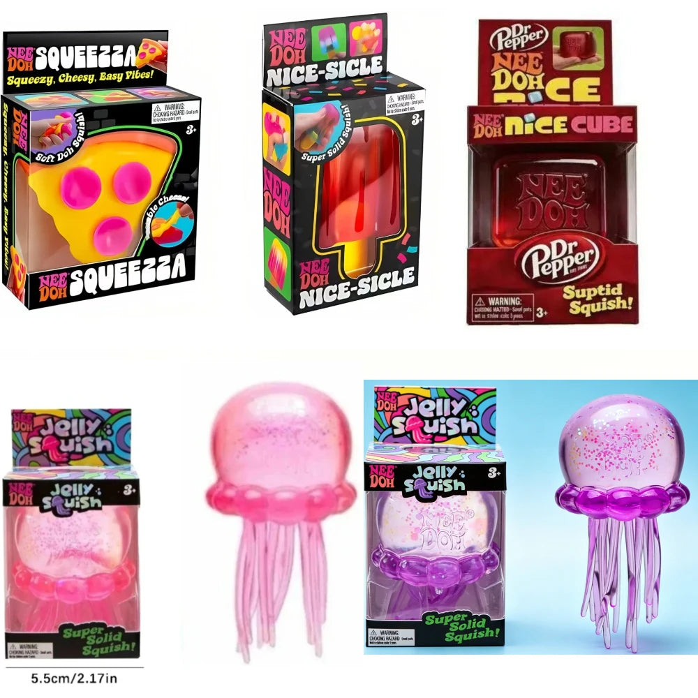 Schylling Nee Doh Nice Cube Nice-Sicle Sensory Toy, Stress Relief Squishy Squeeze Cube, Calming Fidget for ADHD & Focus