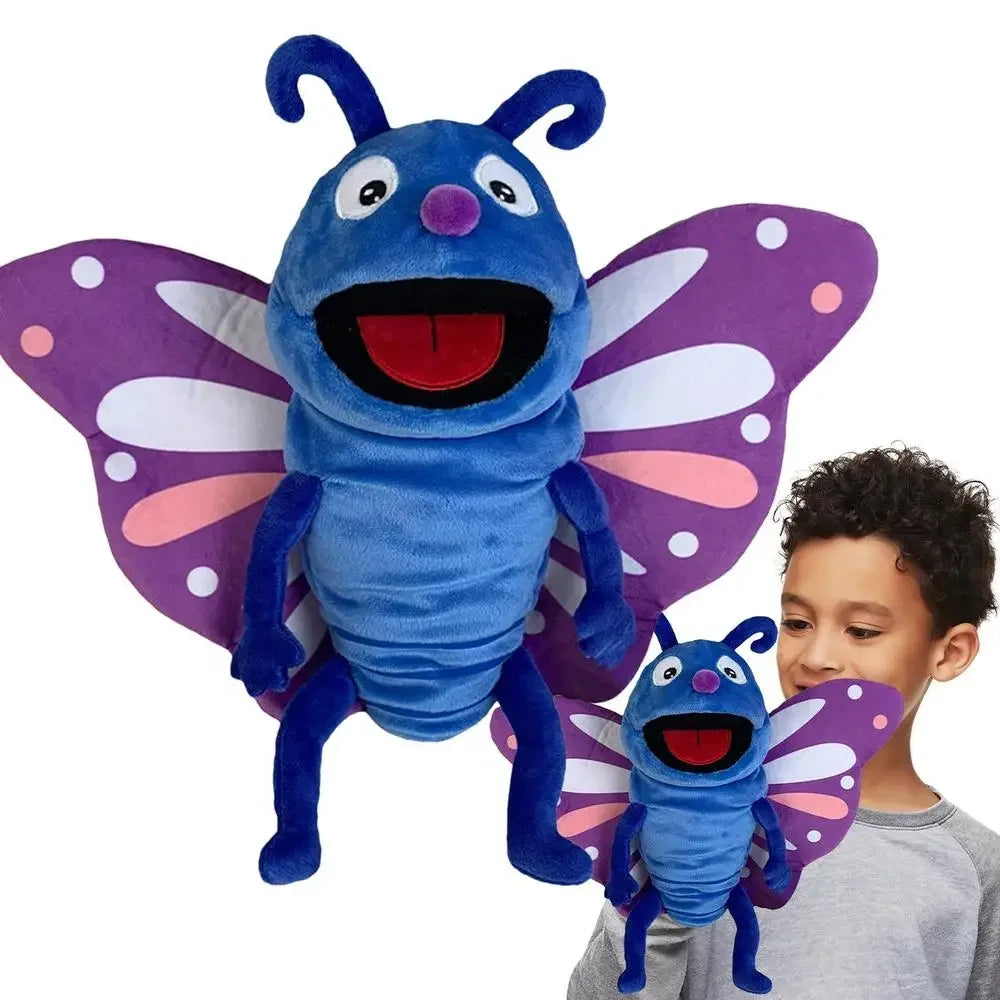 Hand Puppets Kids Toys Plush Insects Animal Caterpillar Ladybug Hand Puppets Doll Family Storytelling Role-playing Finger Toys