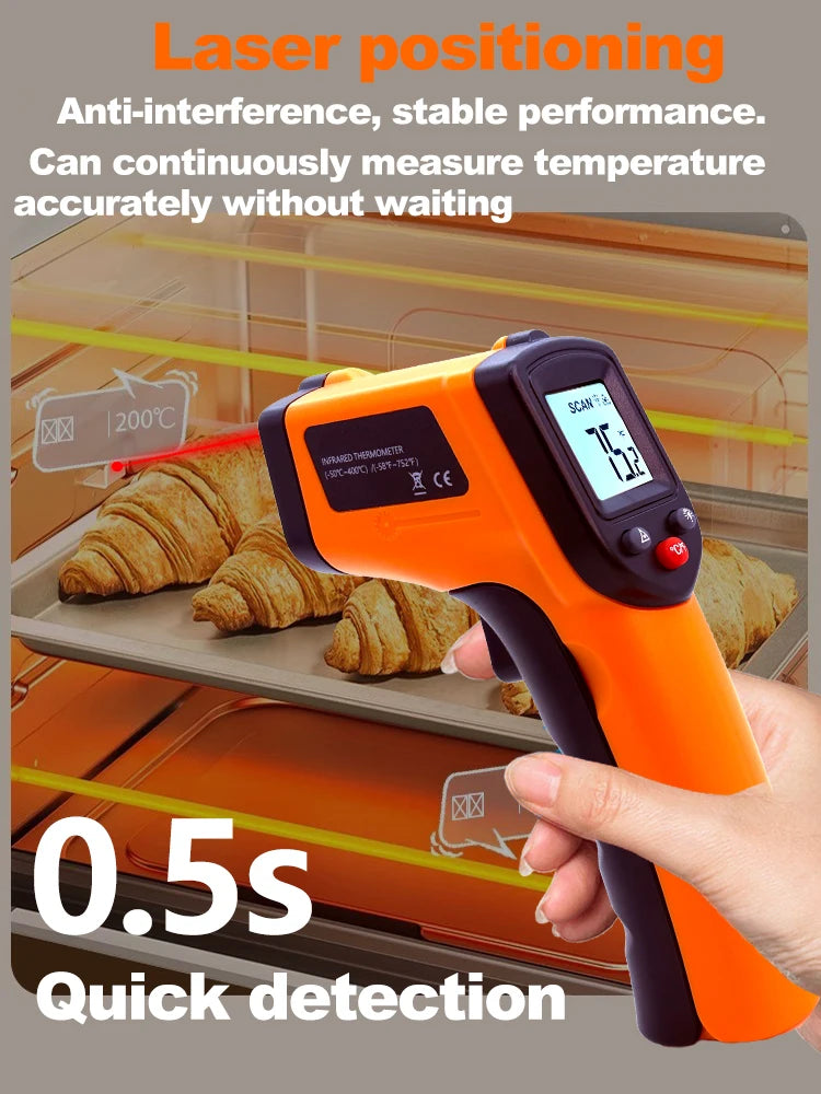 Digital Infrared Thermometer Laser termometro Pyrometer Gun Non-Contact Laser Temperature Meter gauge Tools -50~400℃