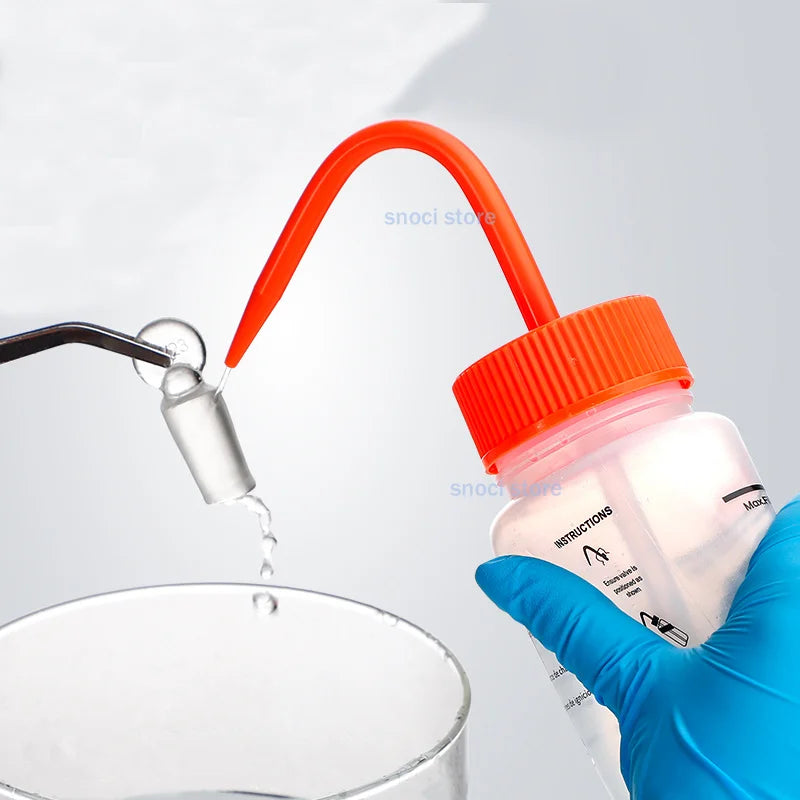 250ml 500ml Safe Wash Bottle with Label Acetone Methanol Ethanol Laboratory Cleaning Bottle，1Piece