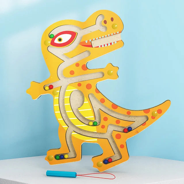 Montessori Educational Toys Children Magnetic Track Maze Balance Board Wooden Puzzle Game Baby Toys