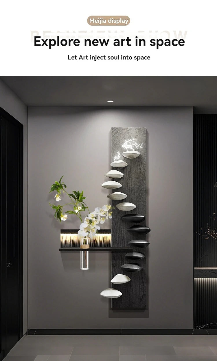 Light Luxury Hydroponic Green Plants LED Decorative Painting Home Decoration Living Room Bedroom Sofa Wall Corridor Mural Light